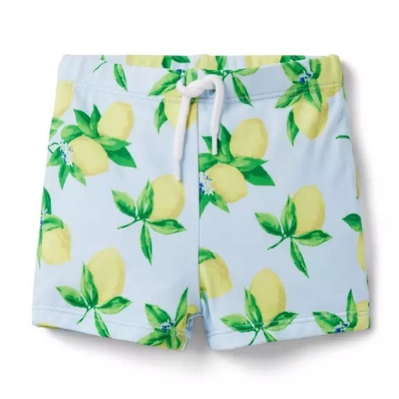Janie and Jack Recycled Lemon Baby Swim Short Size 0-3 Months - Picture 1 of 9